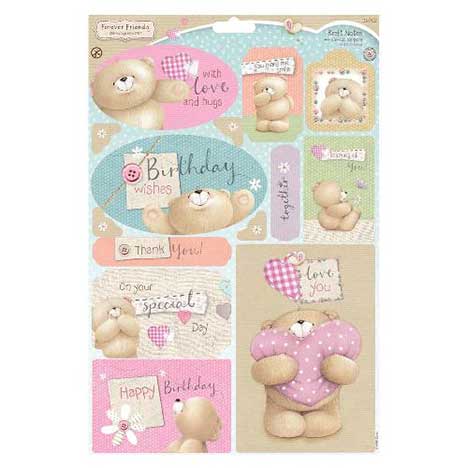 A4 I Love You Kraft Notes Forever Friends Die-Cut Toppers